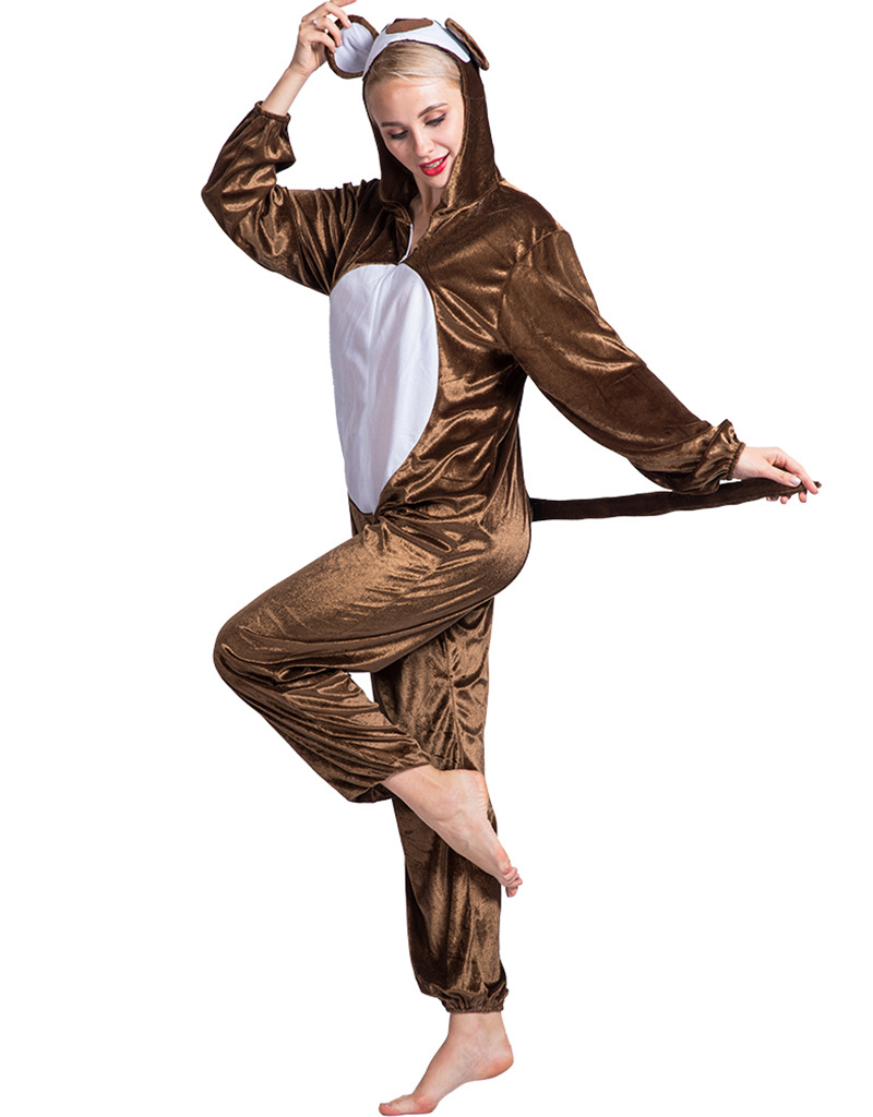 F1863 Summer Fabric Monkey Animal Onesie Kigurumi Pajama